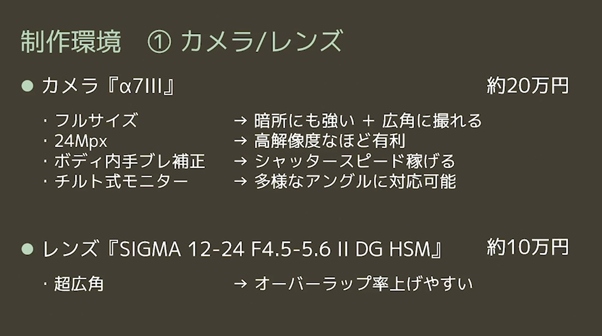 ①使用しているカメラ・レンズ