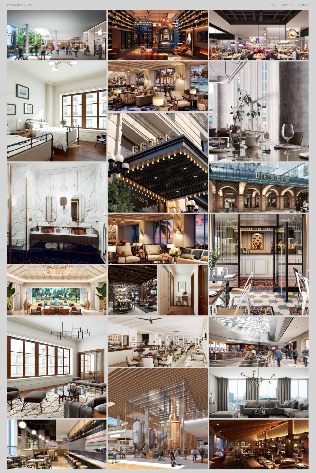 WEBサイトの作品集(WEBサイトより一部抜粋)