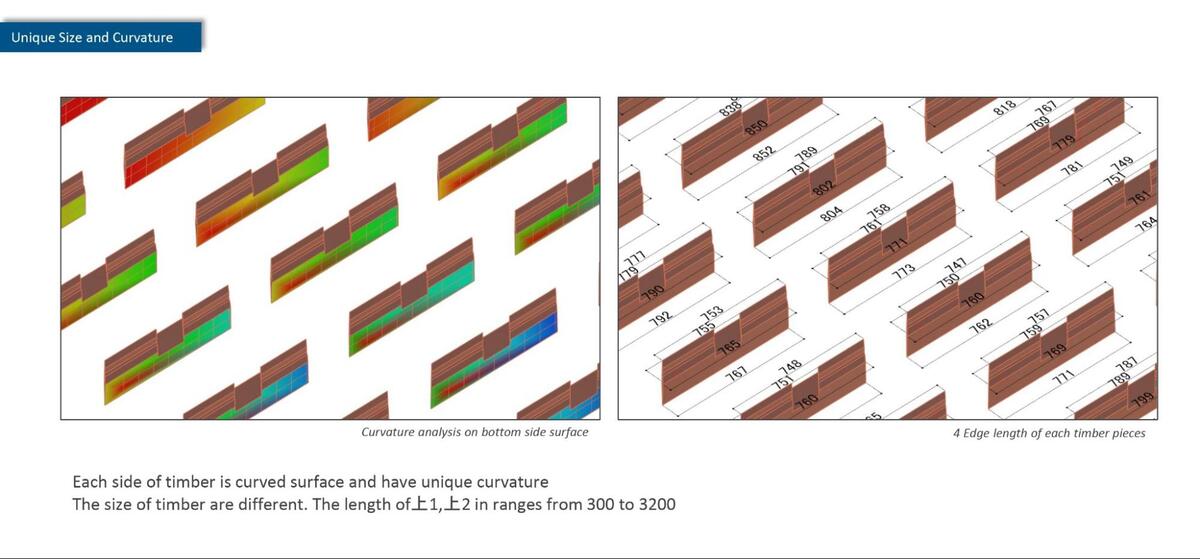 格子状になっている木の図面