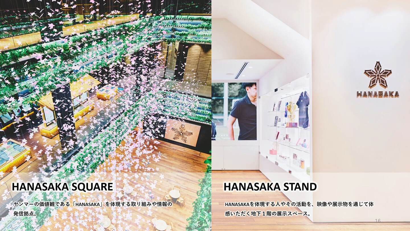 HANASAKA SQUARE と HANASAKA STAND